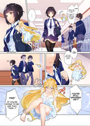 Jane transforming at school manga (1/7, English)
