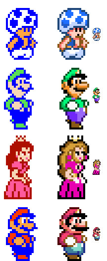 SMB2 Characters - SMW style by evgeniyyurtaev126 on DeviantArt