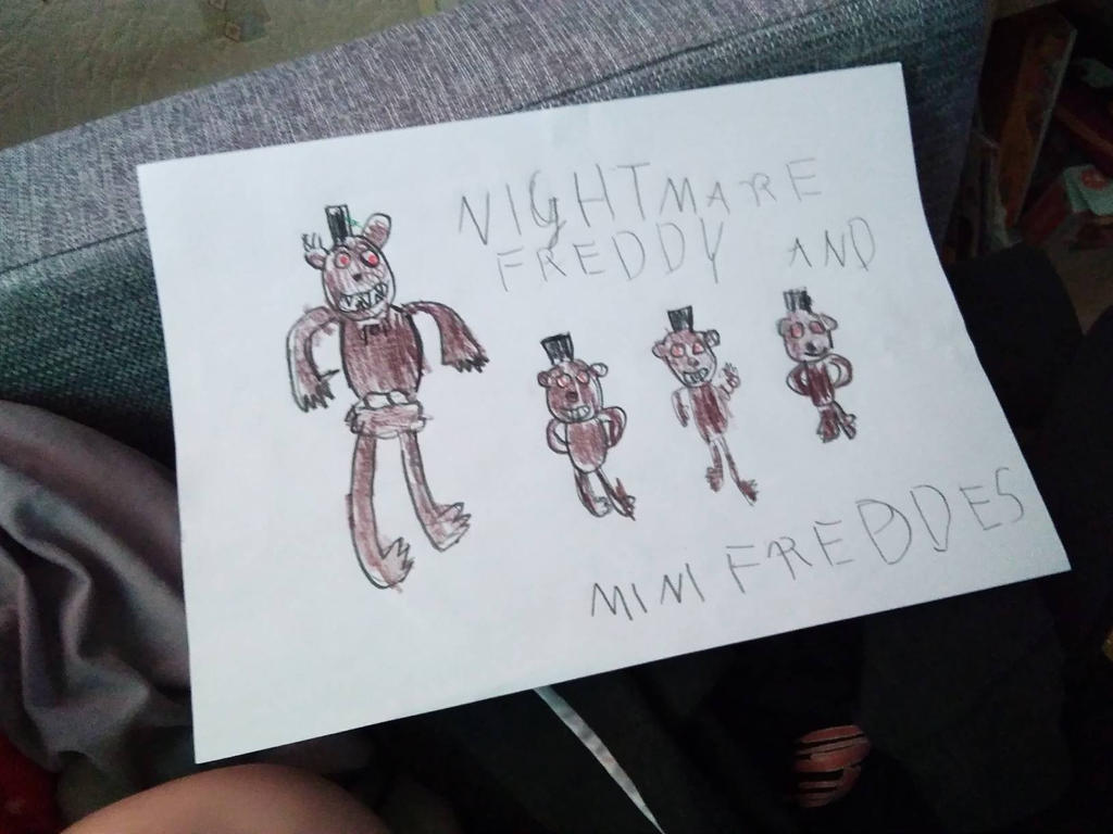 Nightmare freddy and mini freddles by freddyfazbearpizza2 on DeviantArt