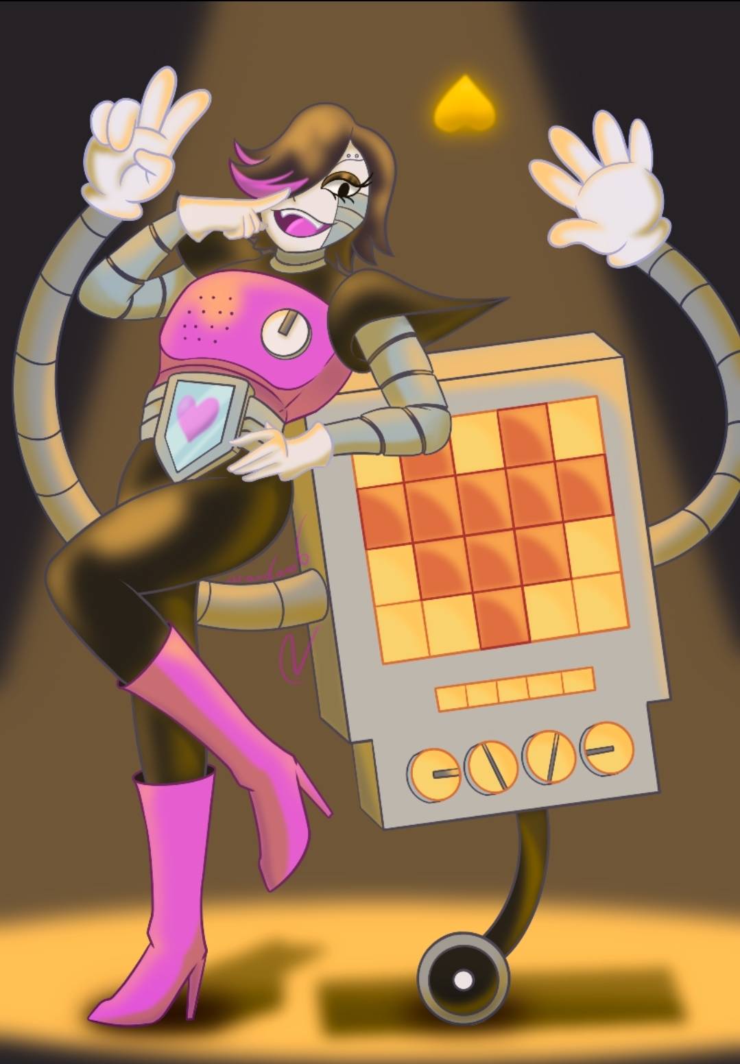 Mettaton en el escenario by arandano600 on DeviantArt