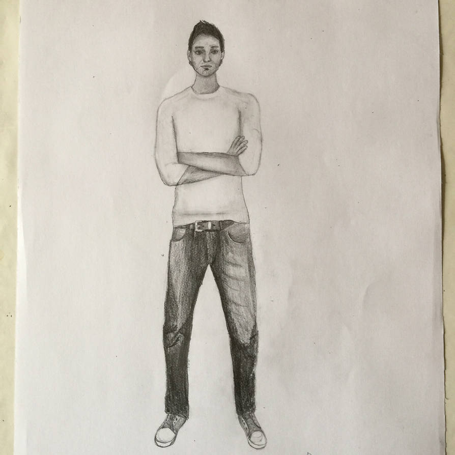 Man, full body drawing test by danielmanni on DeviantArt