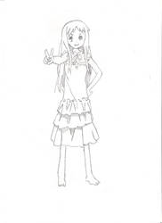 Anohana Menma hand drawn