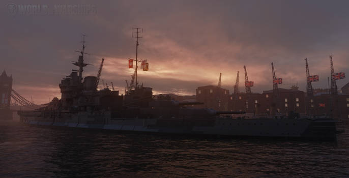 HMS WARSPITE at London