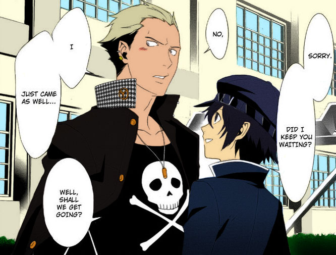 P4 Manga Coloration - Kanji + Naoto 'Meeting'