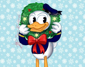 Christmas Wreath Donald Duck