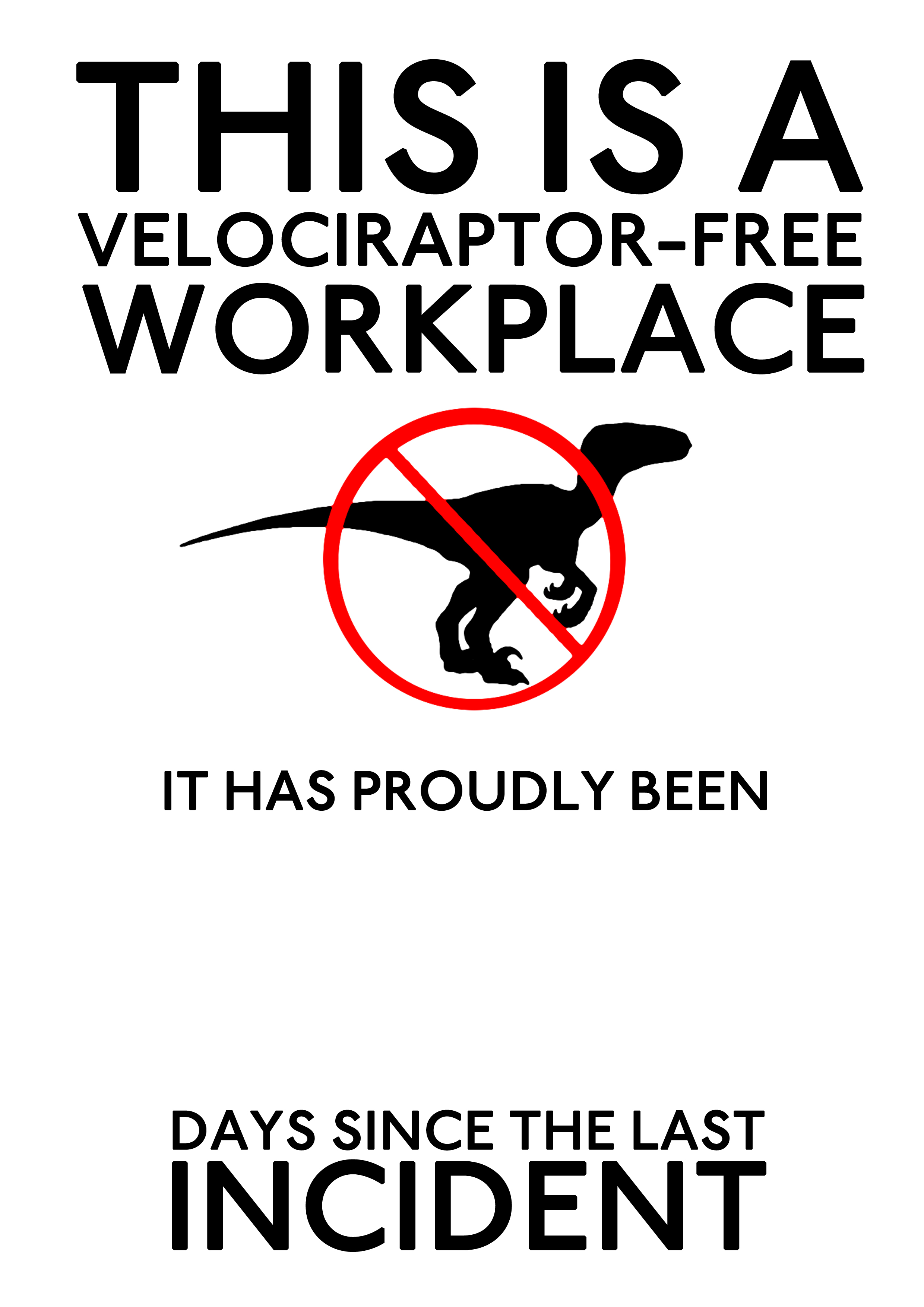 Velociraptor-Free Workplace