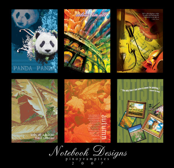 Note Book Design Set Notebook Designs Set 1 by pinoyvampires on DeviantArt