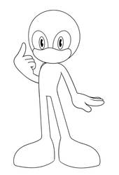 Display Pose #1 - Sonic/Mobian Base