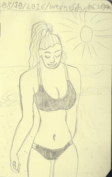 Tall girl at the Beach_By_JSC