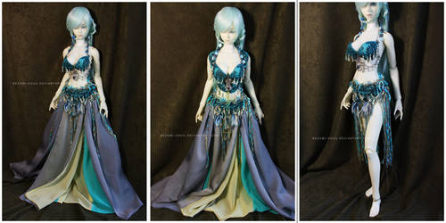 Shoppe : OOAK Belly Dance Tribal Fullset in Blue