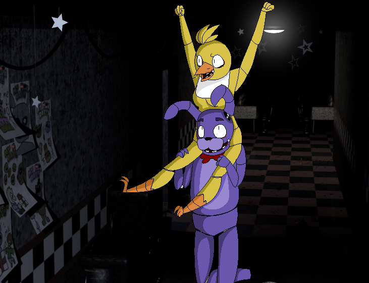 [FNaF] Bonnie-back ride [Bonnie x Chica]