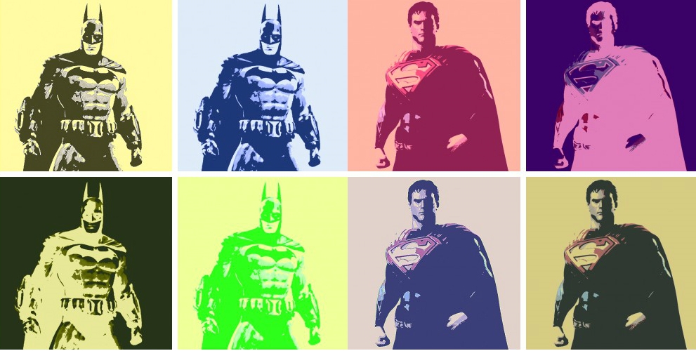 Batman and Superman Pop Art