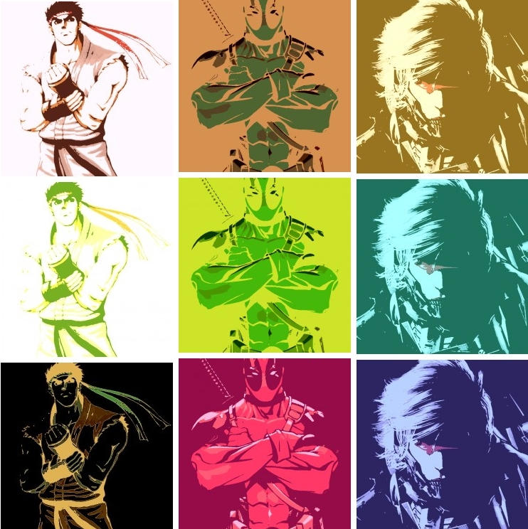 Ryu,Deadpool,and Raiden Pop Art by TheGreatDevin on DeviantArt