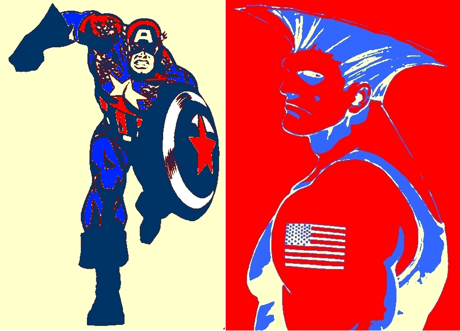 Captain America and Gulie Pop Art