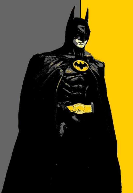 Batman 1989 Two Tone Background Pop Art