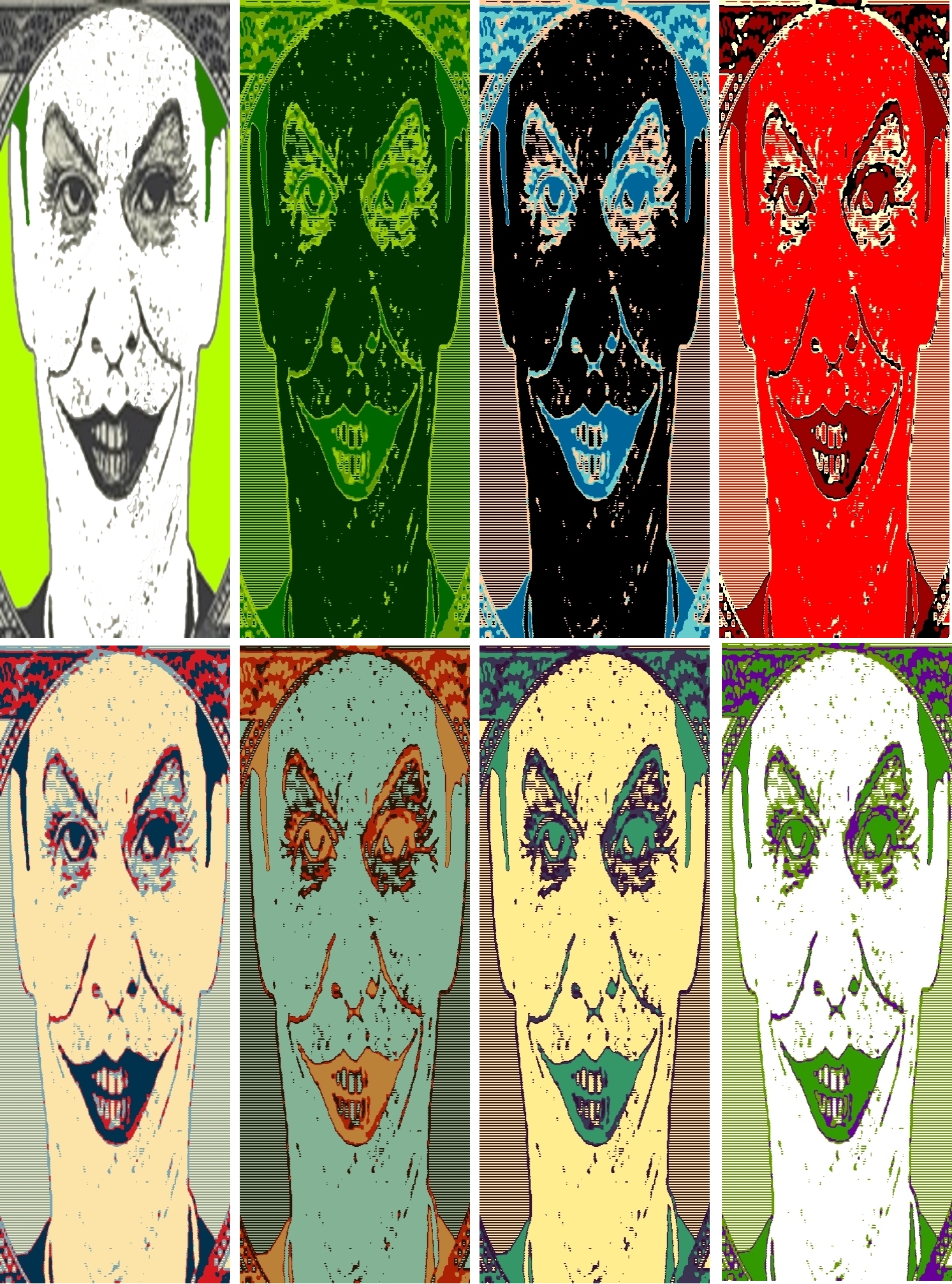 The Joker eight panel pop art