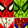 Spider-Man four panel pop art