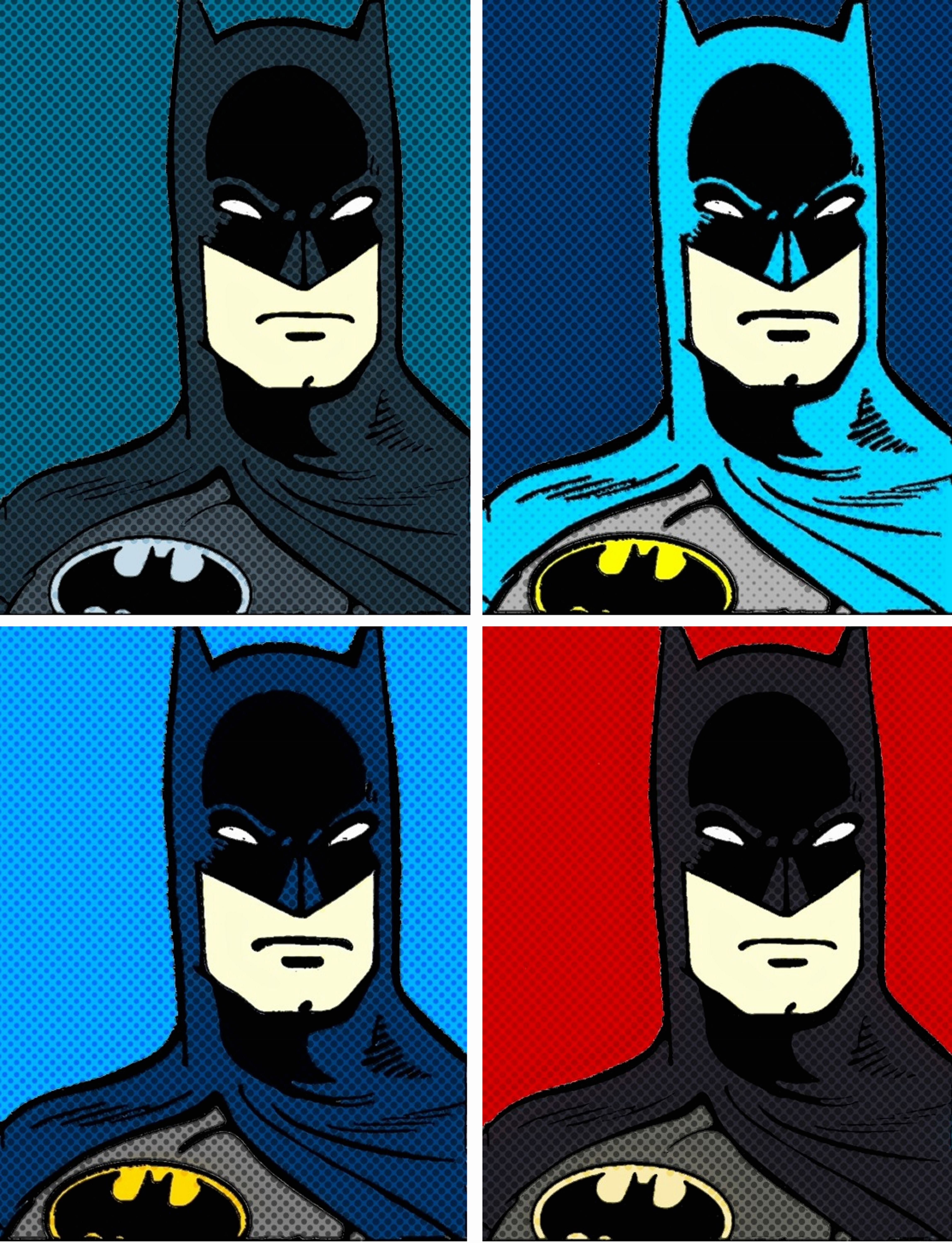 Batman four panel comic print pop art by TheGreatDevin on DeviantArt