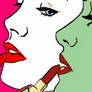 Harley Quinn and Poison Ivy comic print pop art