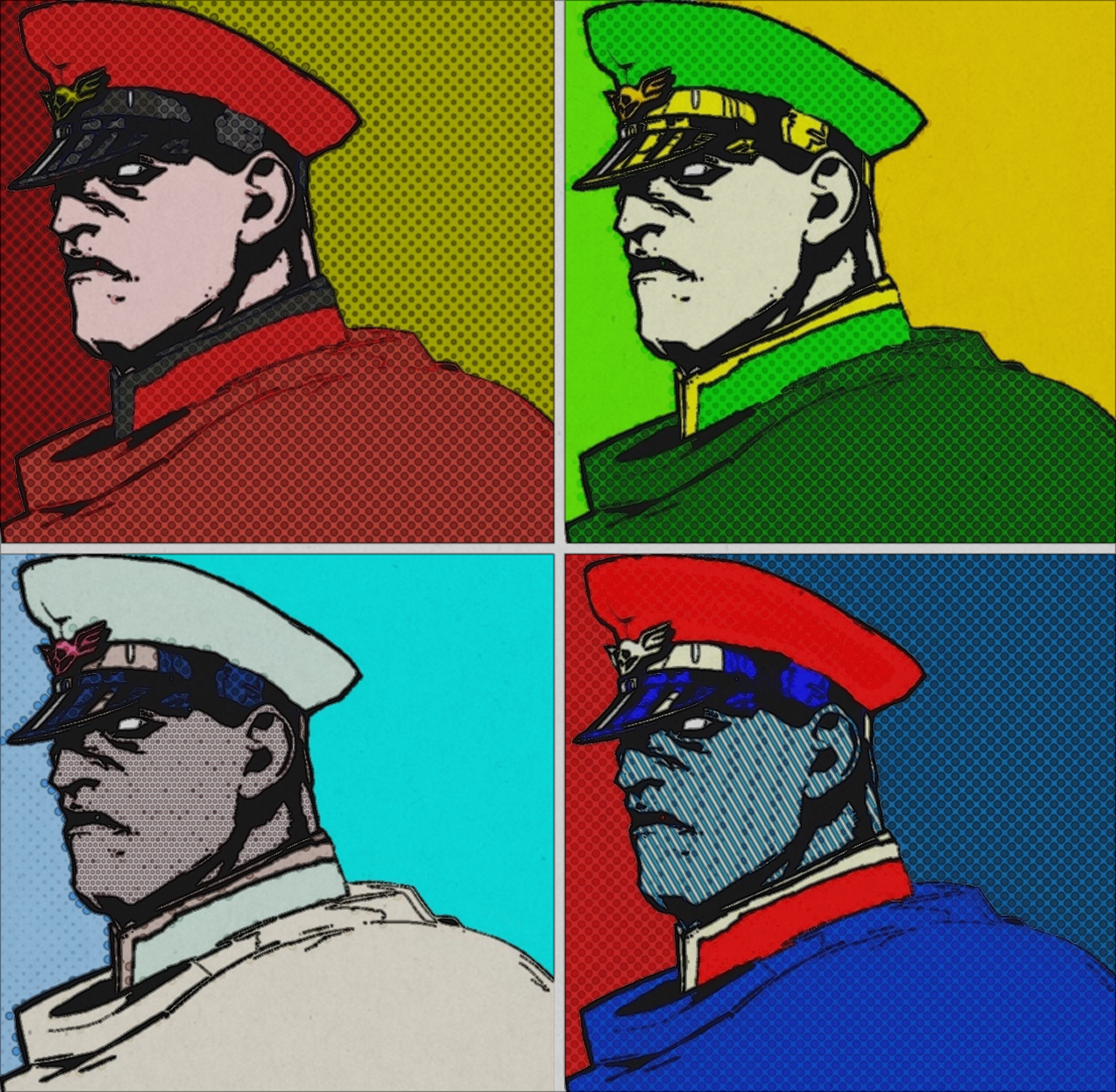 M. Bison video games comic print popart