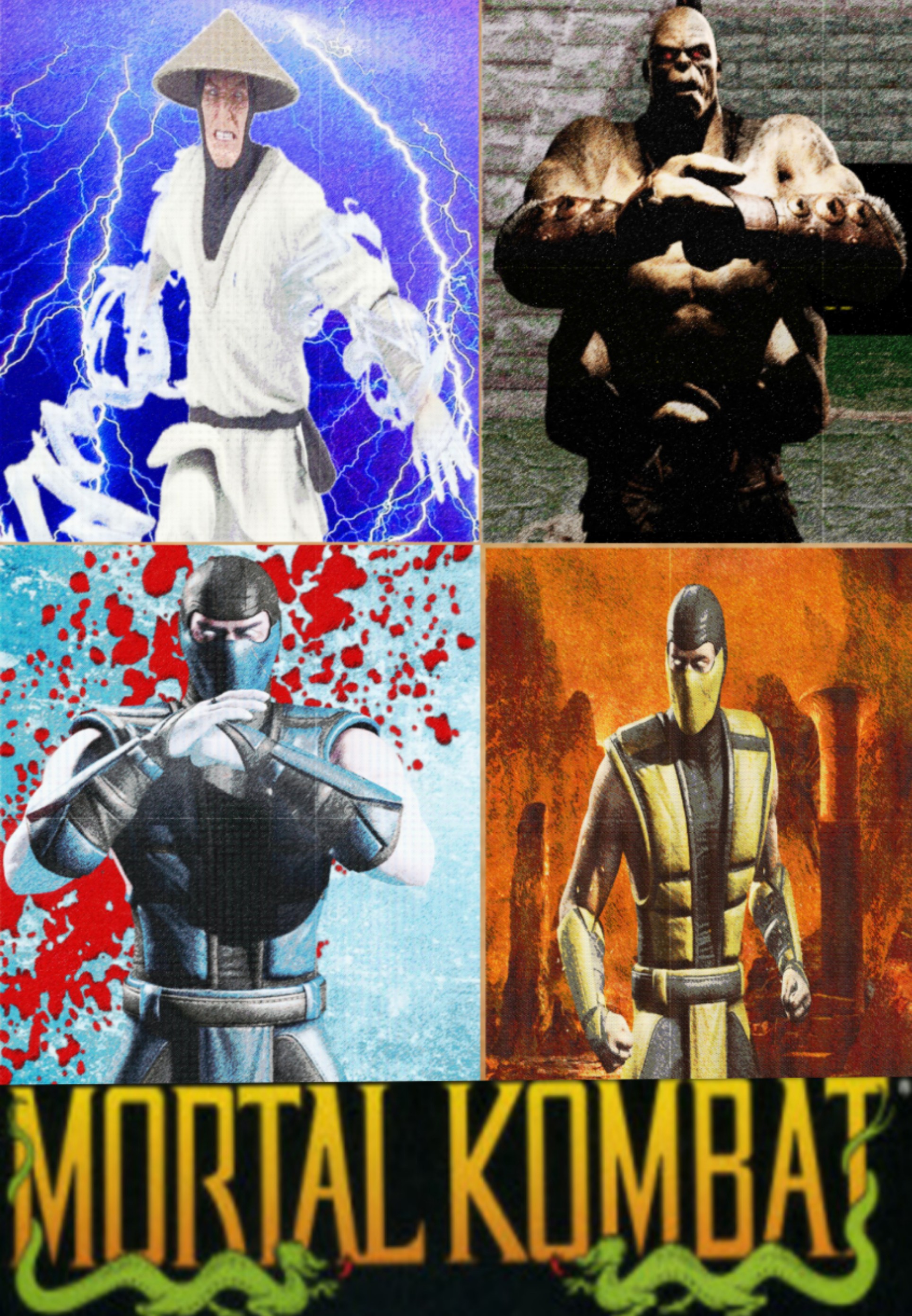 Mortal Kombat Raiden, Goro, Sub-Zero, and Scorpion by TheGreatDevin on ...