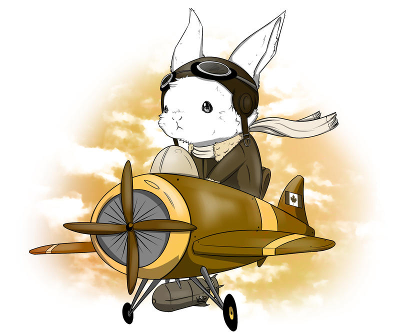 Flying Rabbit Deviantart Aviator Bunny by kidbrainer on DeviantArt