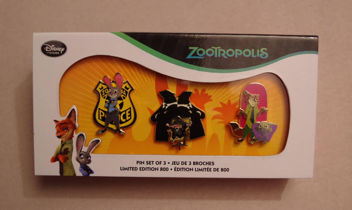 Zootopia Item: Pin Set of 3 (Zootropolis) by HyenaTig on DeviantArt