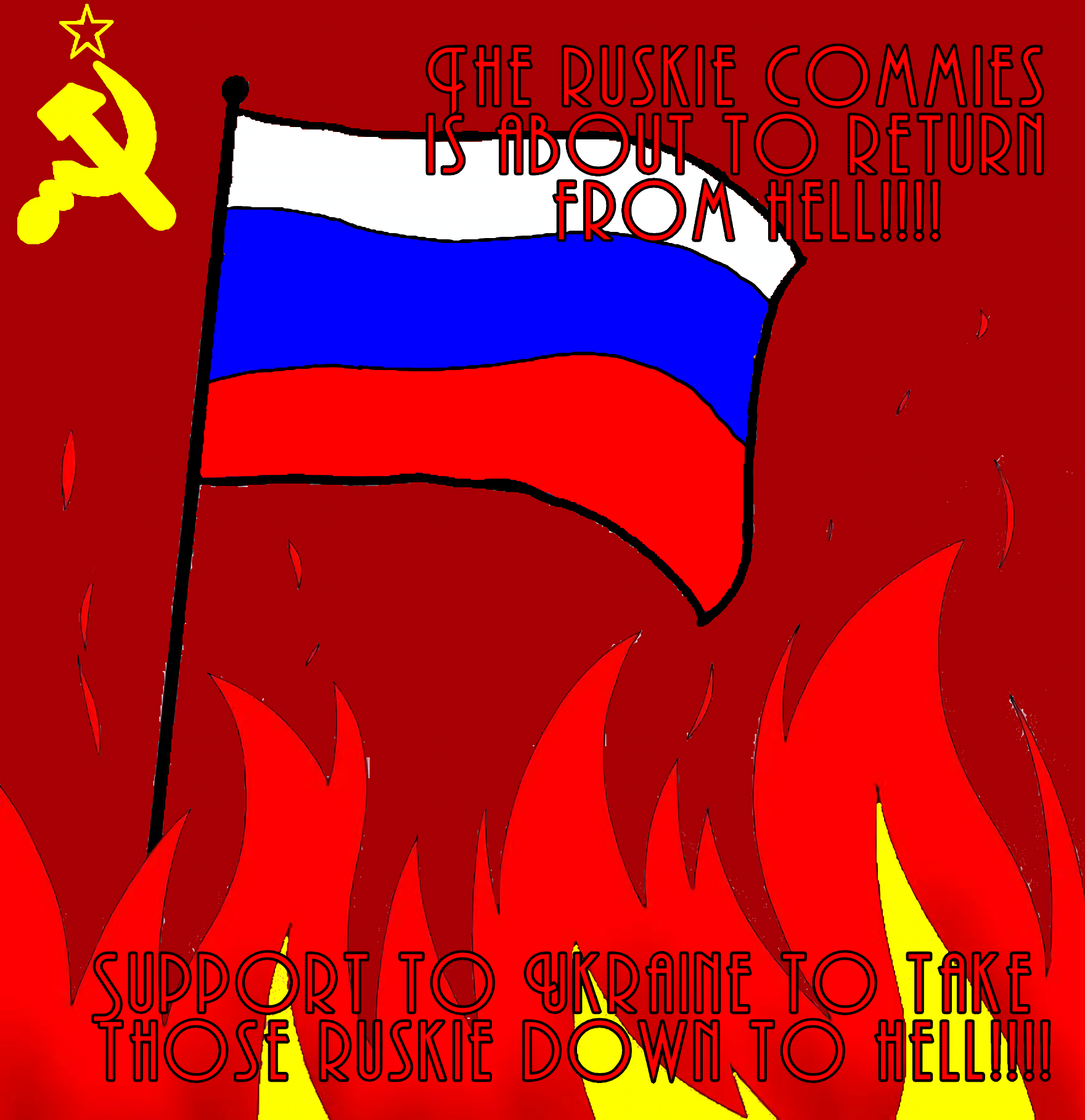 Anti Russia Sticker Anti-Russian propaganda by MoxxieJoestar1950 on DeviantArt