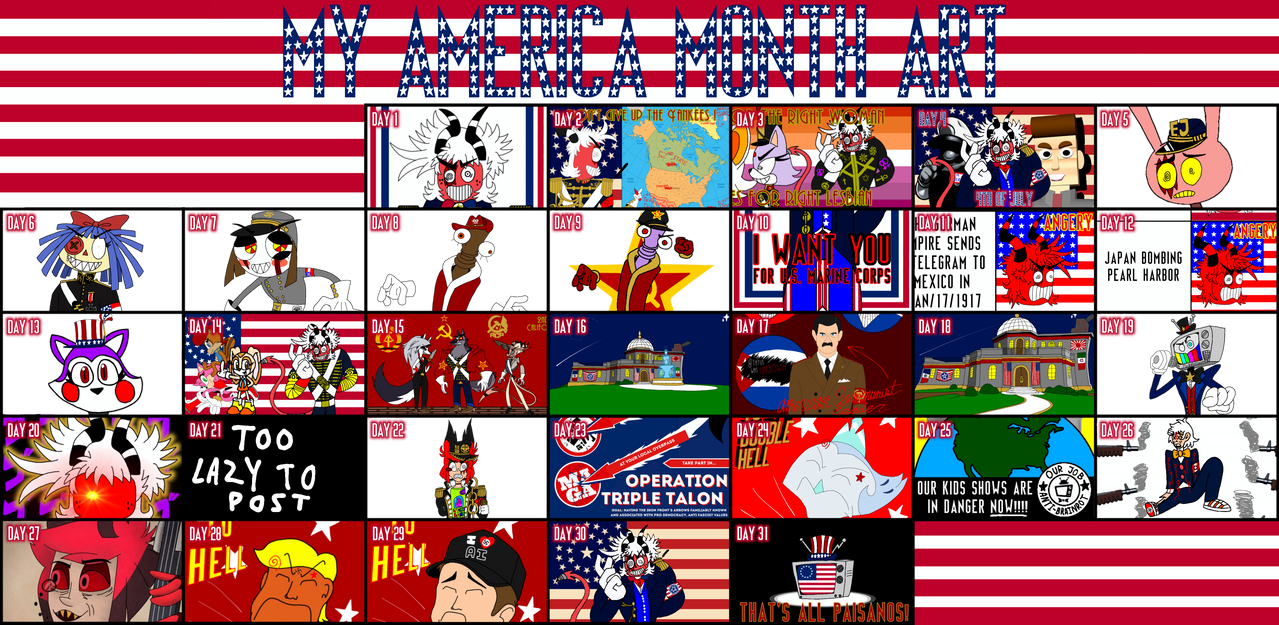 My American Month Art by MoxxieJoestar1950 on DeviantArt