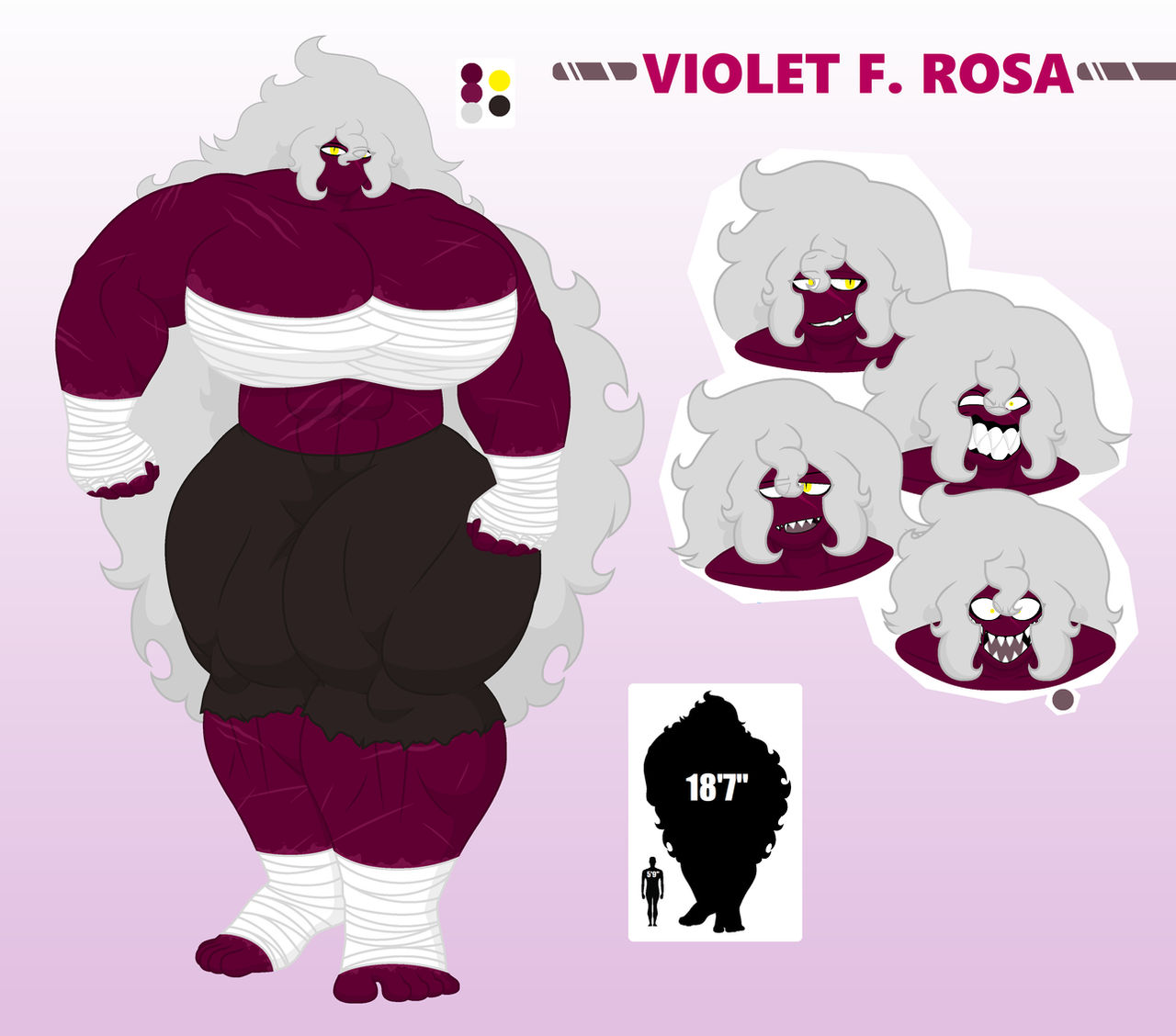 Violet F Violet F. Rosa Reference Sheet by Madam-Elle on DeviantArt