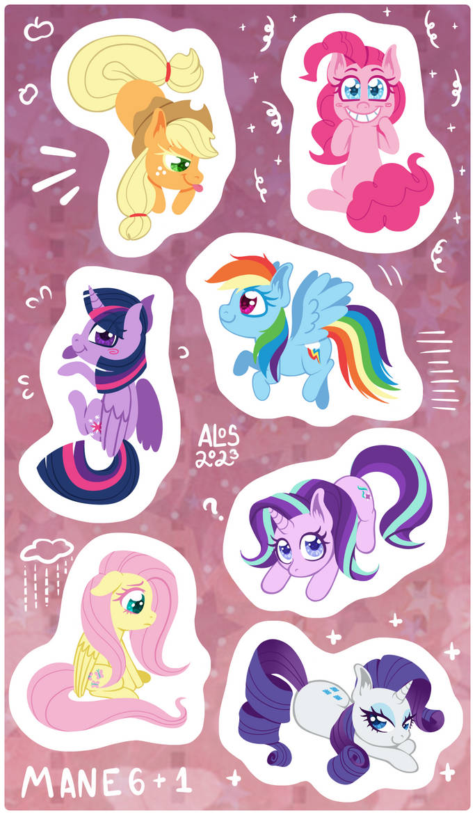 MLP:FIM mini sticker pack by alittleofsomething on DeviantArt