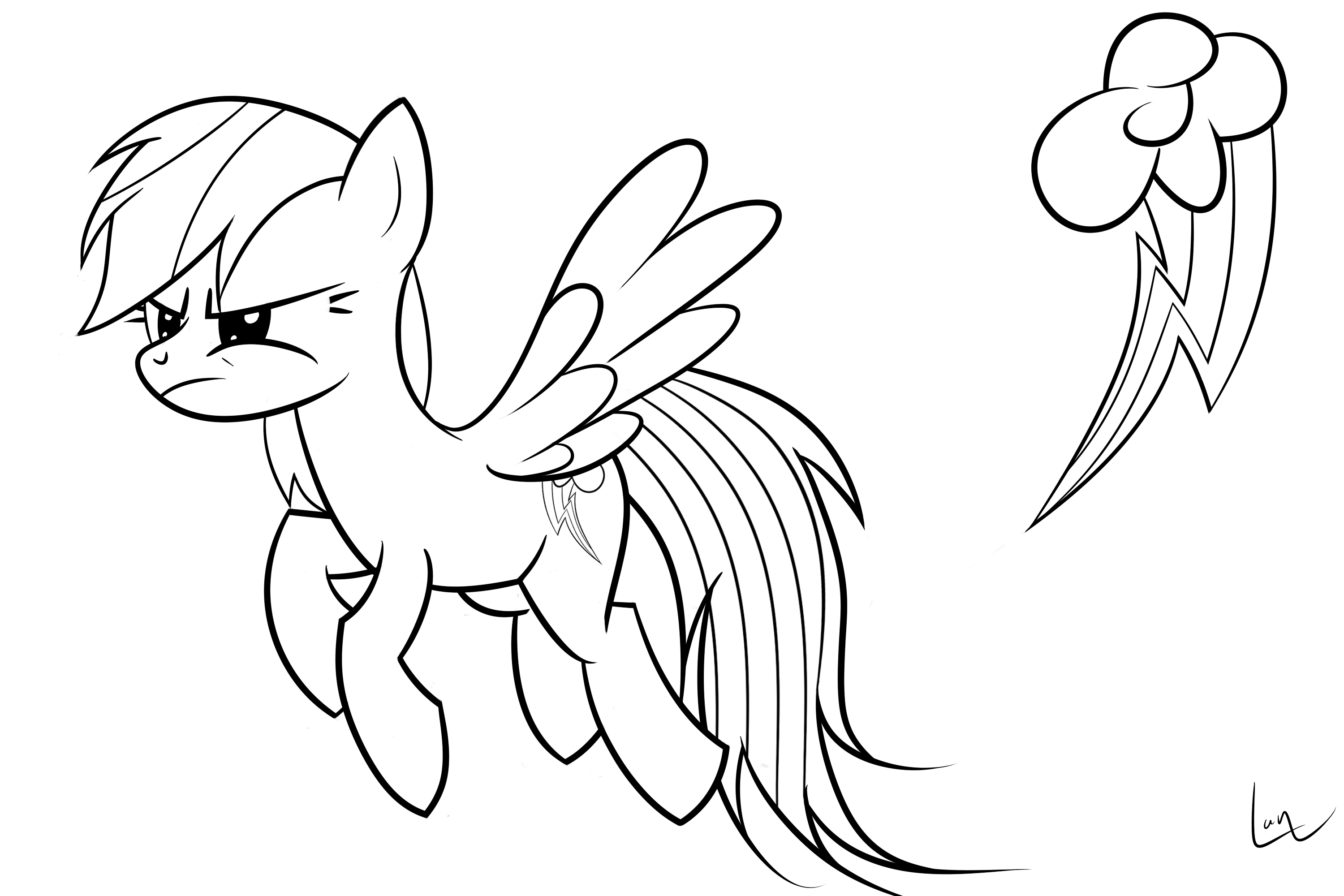 Rainbow Dash Lineart