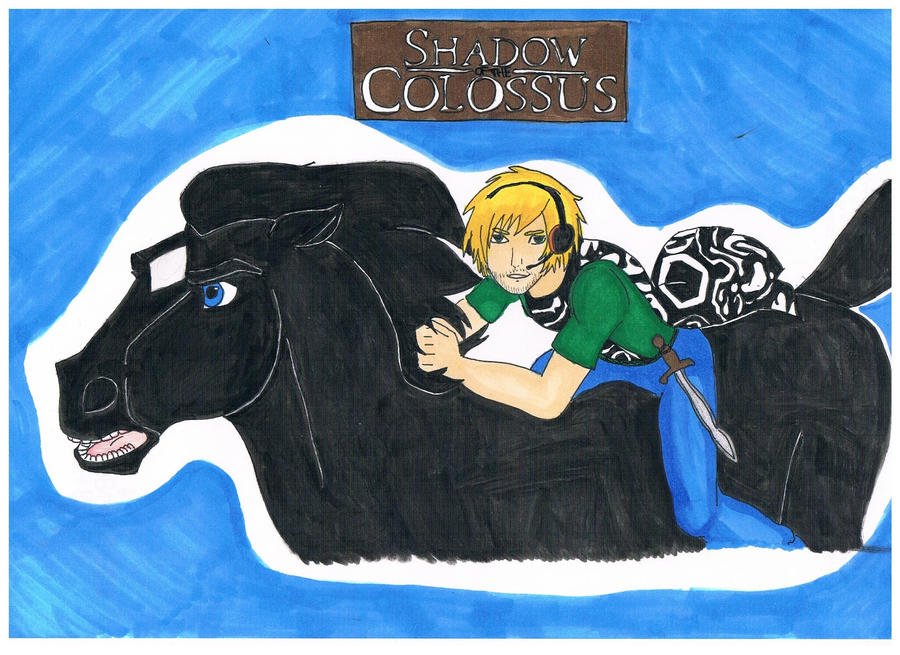 Pewdiepie and Abro Shadow of the Colossus fanart