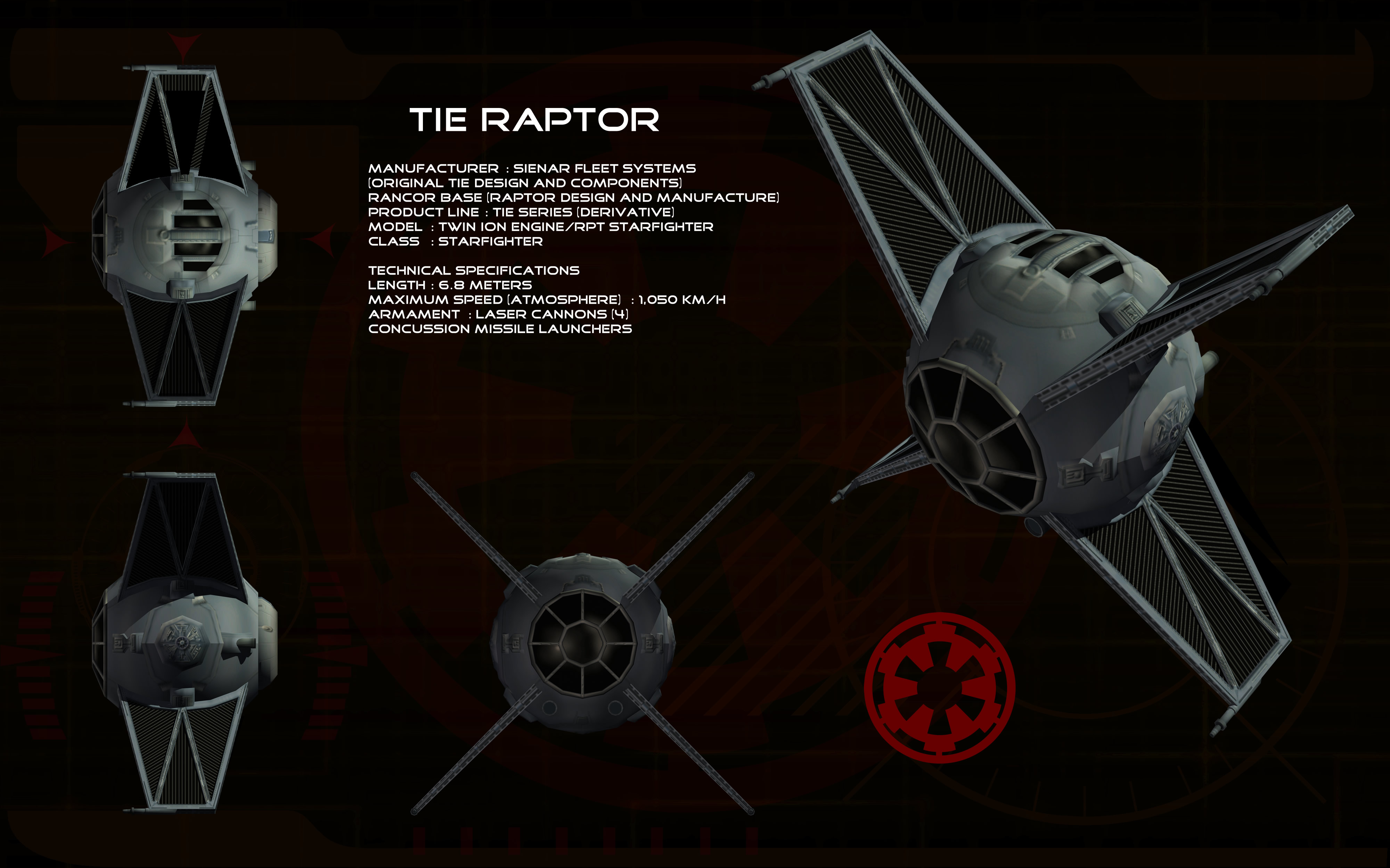 TIE Raptor Starfighter ortho by unusualsuspex on DeviantArt