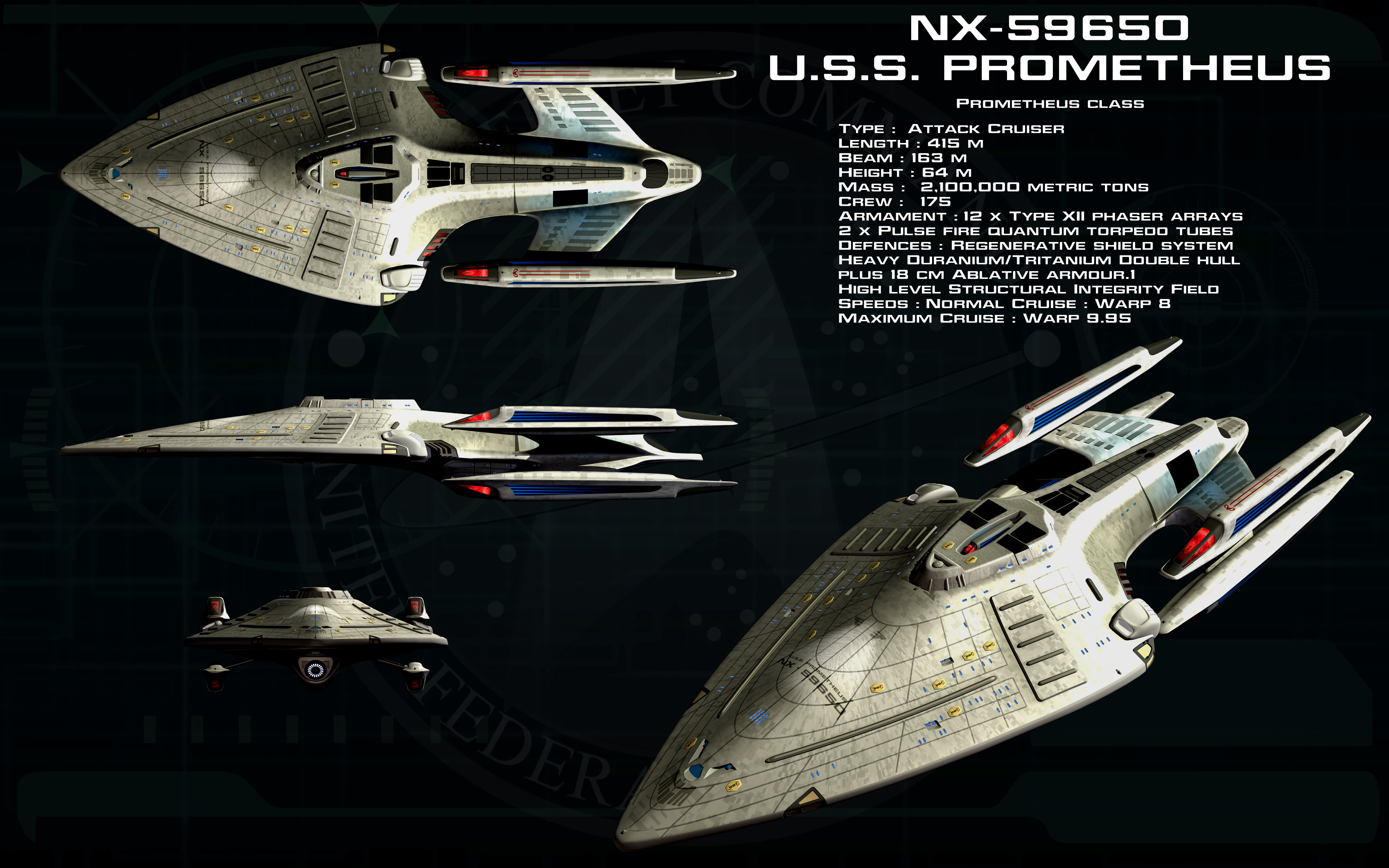 Deviantart Prometheus Class Prometheus class ortho - USS Prometheus - Sheet 1 by unusualsuspex on ...