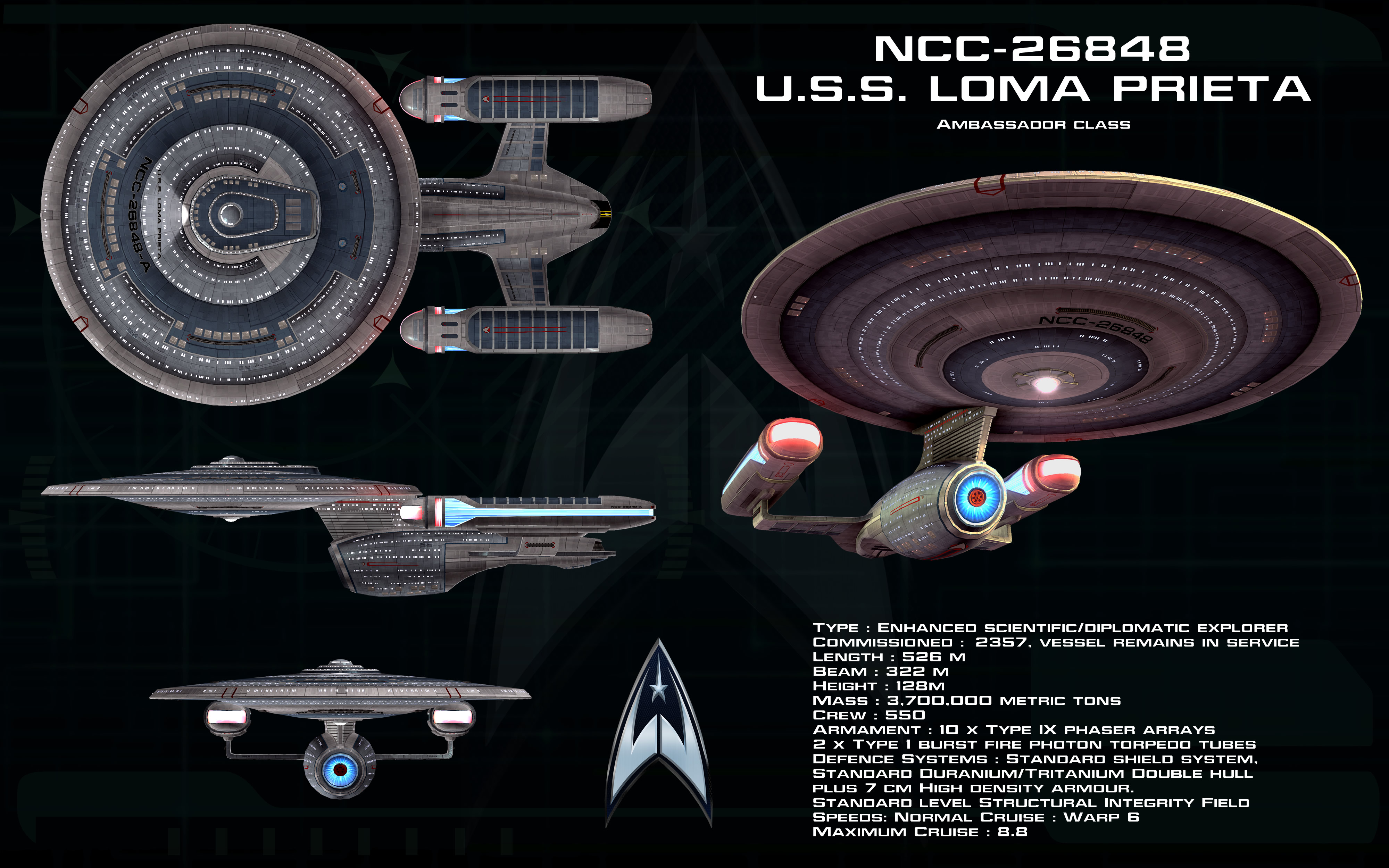 Deviantart Ambassador Class Ambassador class STO ortho - commission by unusualsuspex on DeviantArt