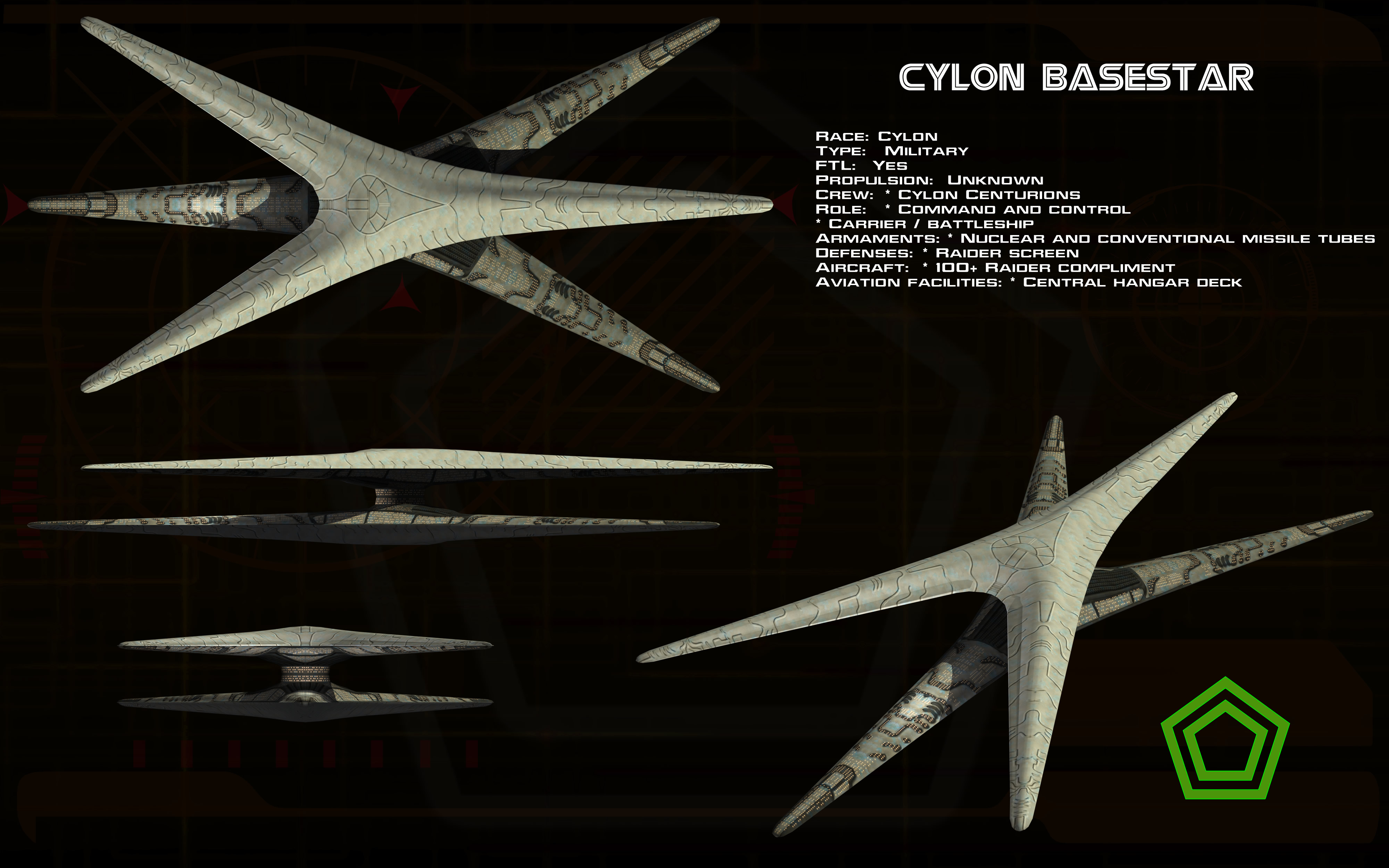 Cylon Basestar (new) ortho