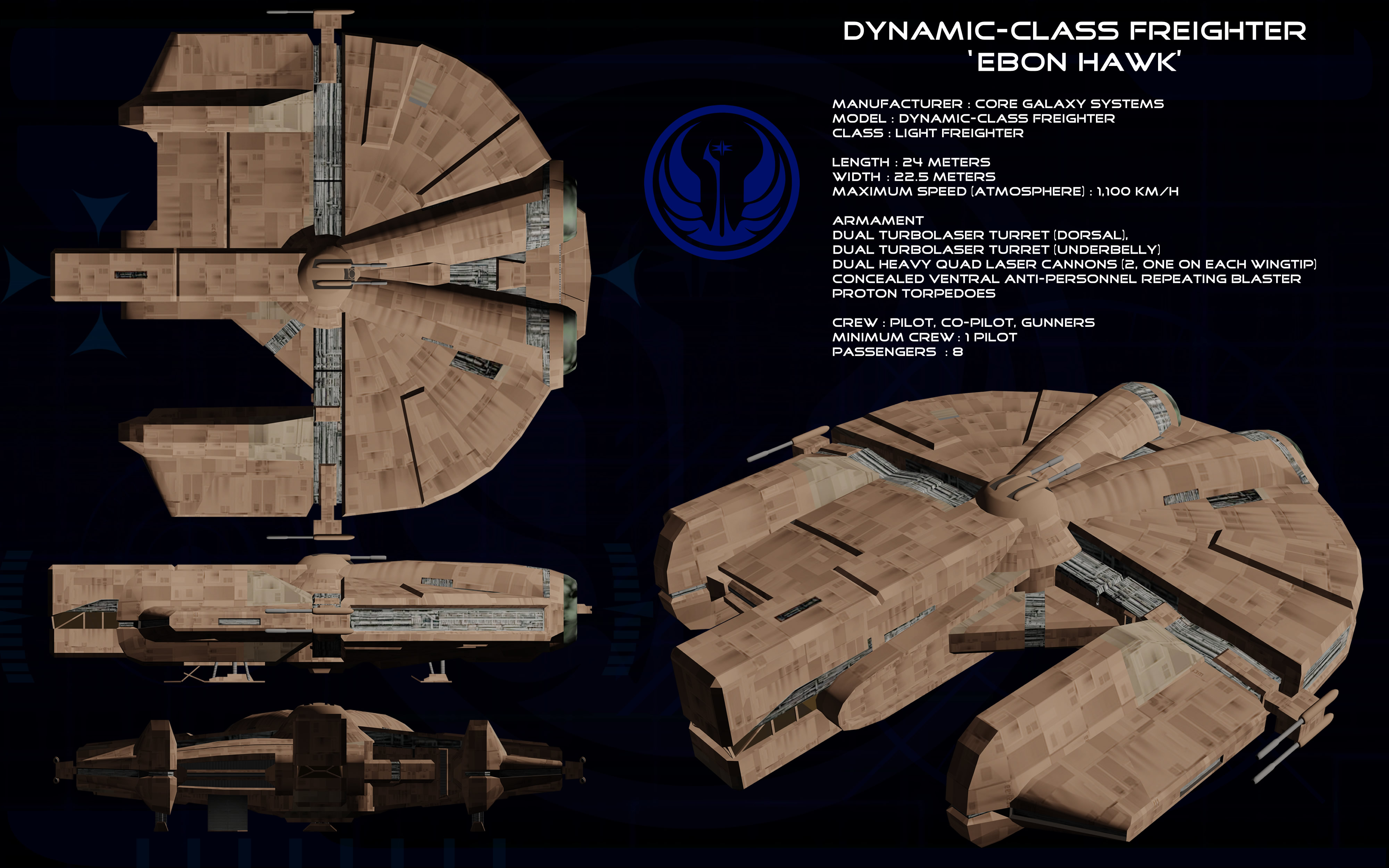 Dynamic Class Freighter Map Dynamic class freighter Ebon Hawk ortho by unusualsuspex on DeviantArt