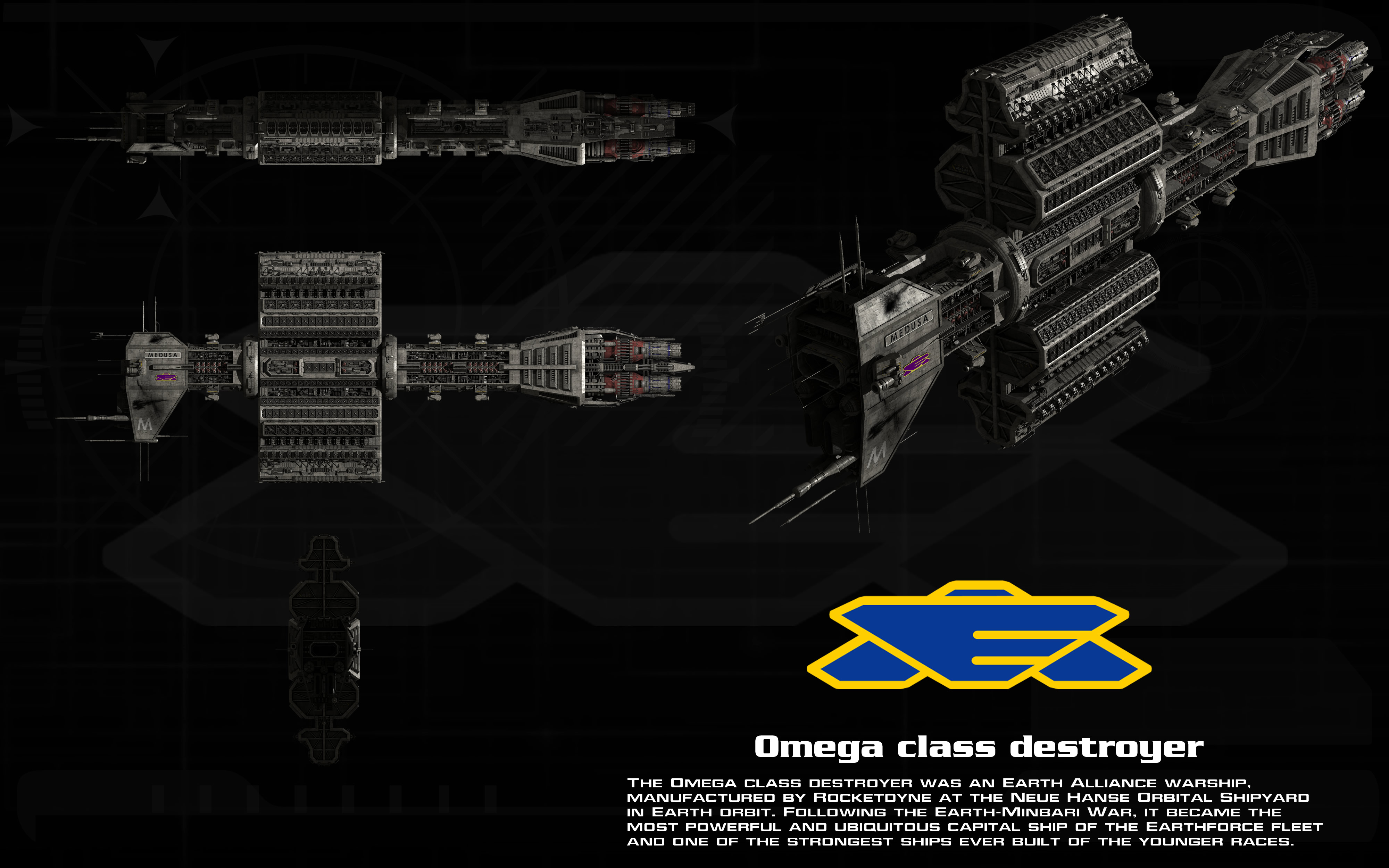 Omega Class Shuttle Omega class destroyer ortho by unusualsuspex on DeviantArt