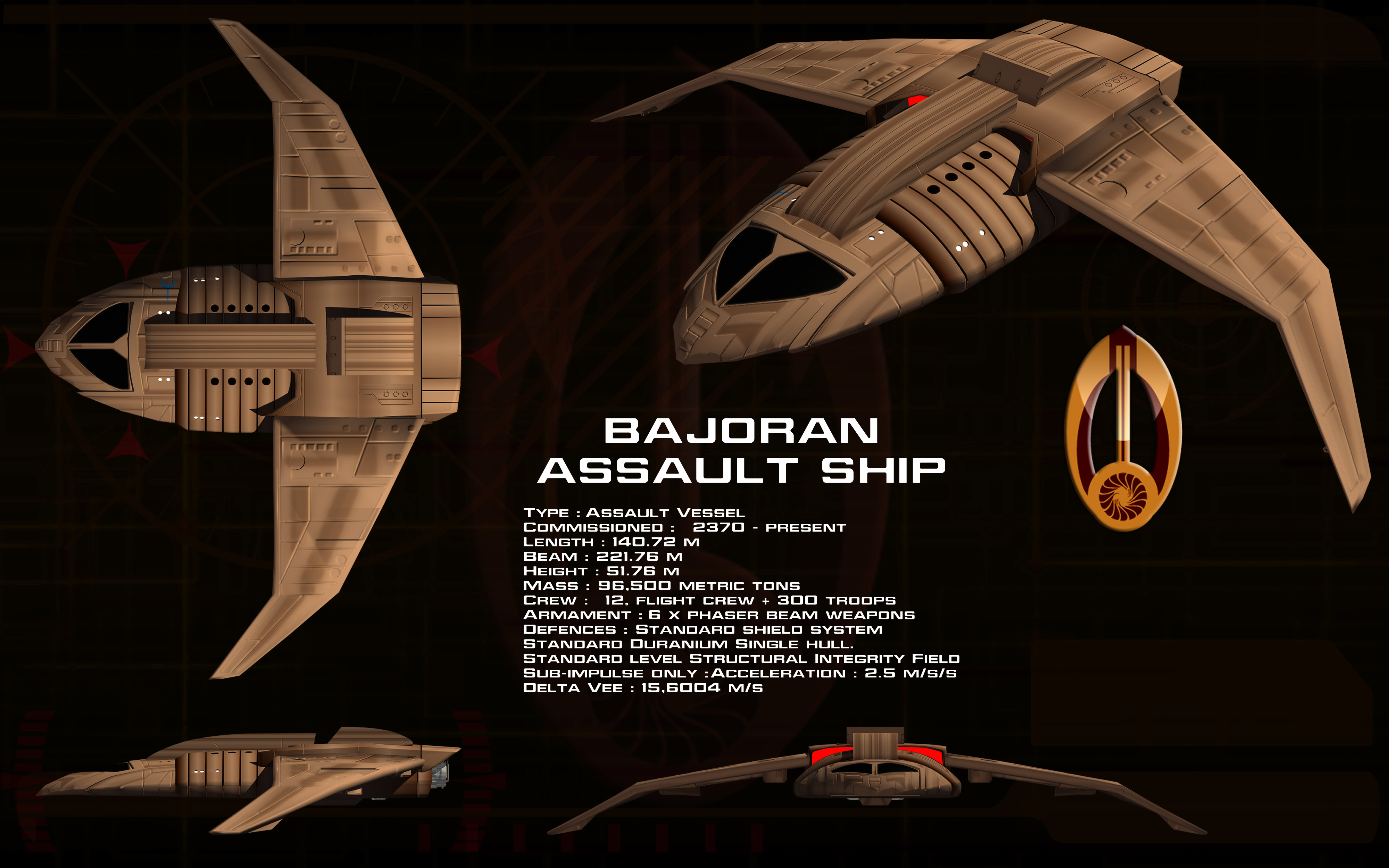 Bajoran Assault Ship ortho