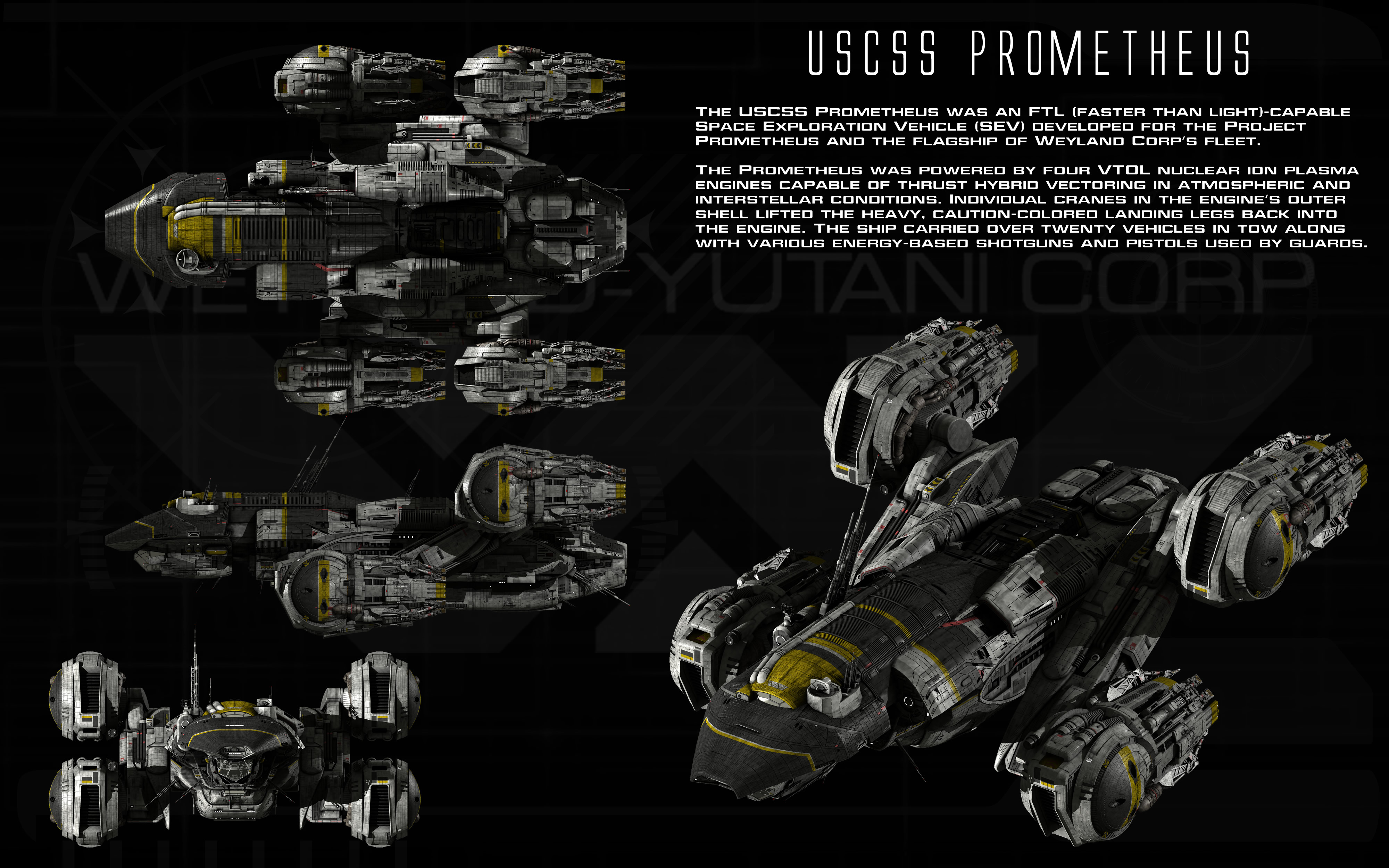 USCSS Prometheus ortho by unusualsuspex on DeviantArt