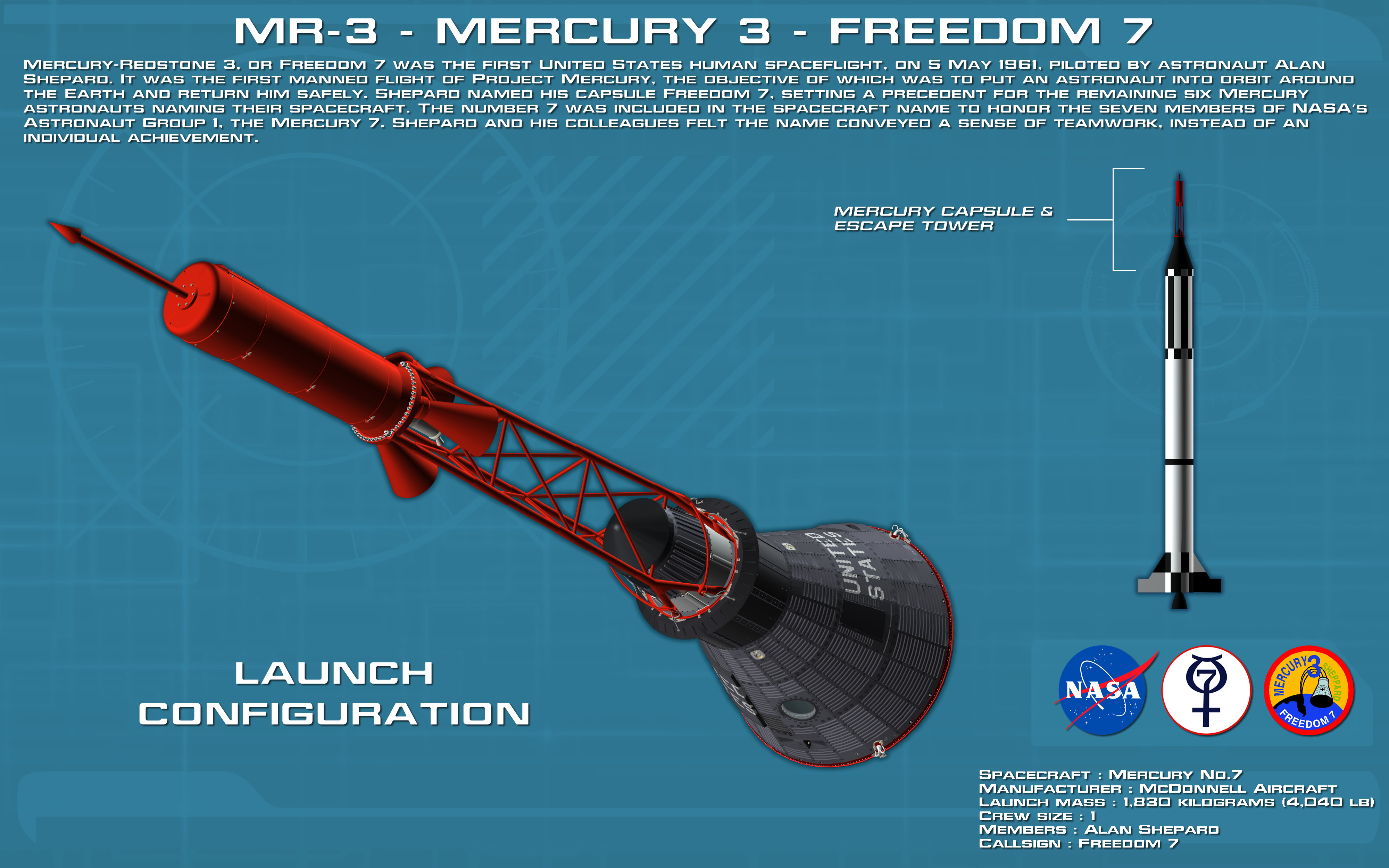 Full Freedom 7 Spacecraft