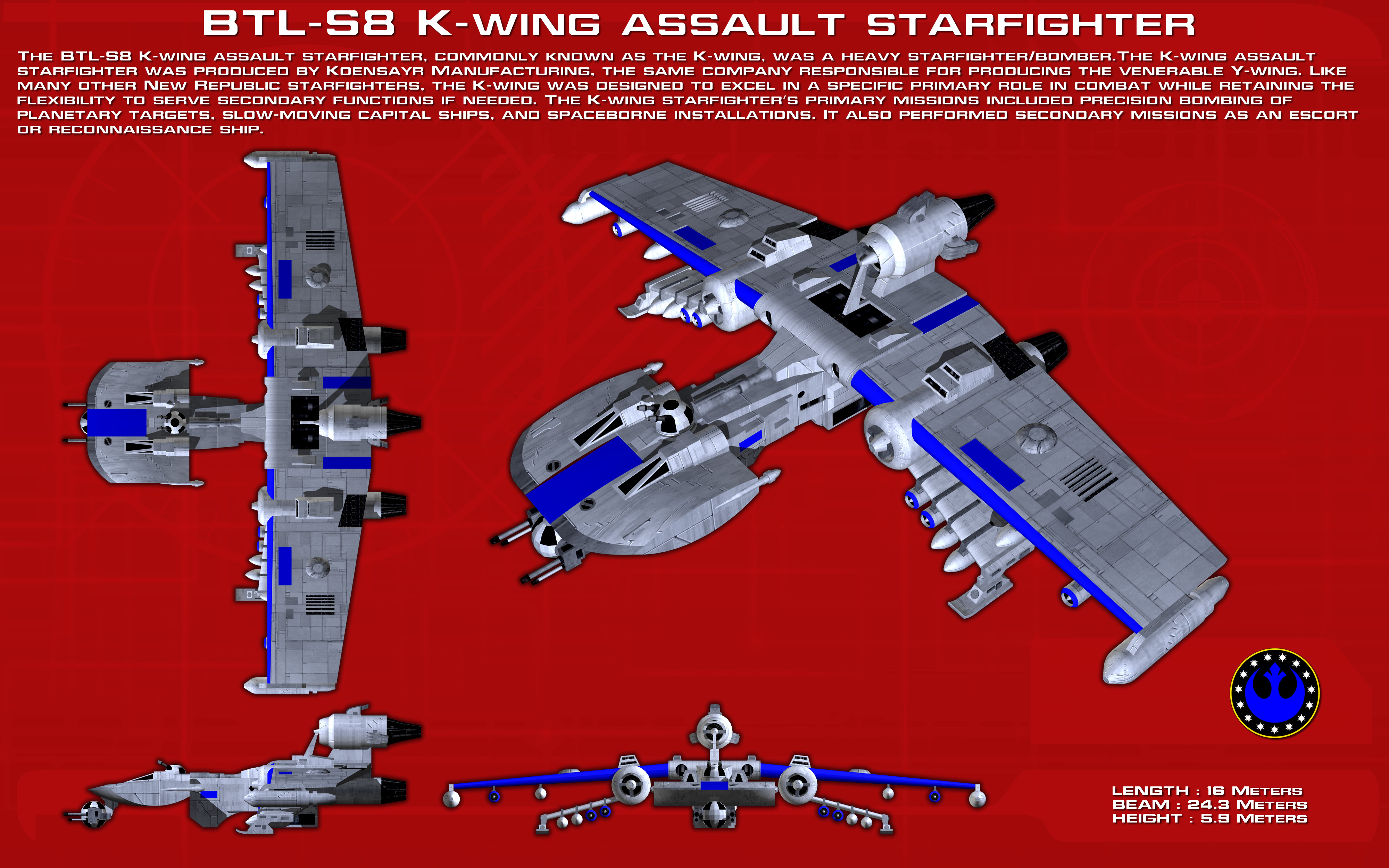 K-Wing assault starfighter ortho [New]