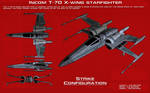 T-70 X-Wing starfighter ortho [New] by unusualsuspex