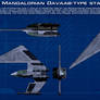 Mandalorian Davaab-type starfighter ortho [New]