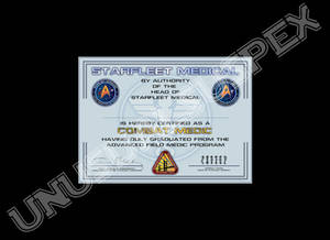 Starfleet Combat Medic Graduation certificate