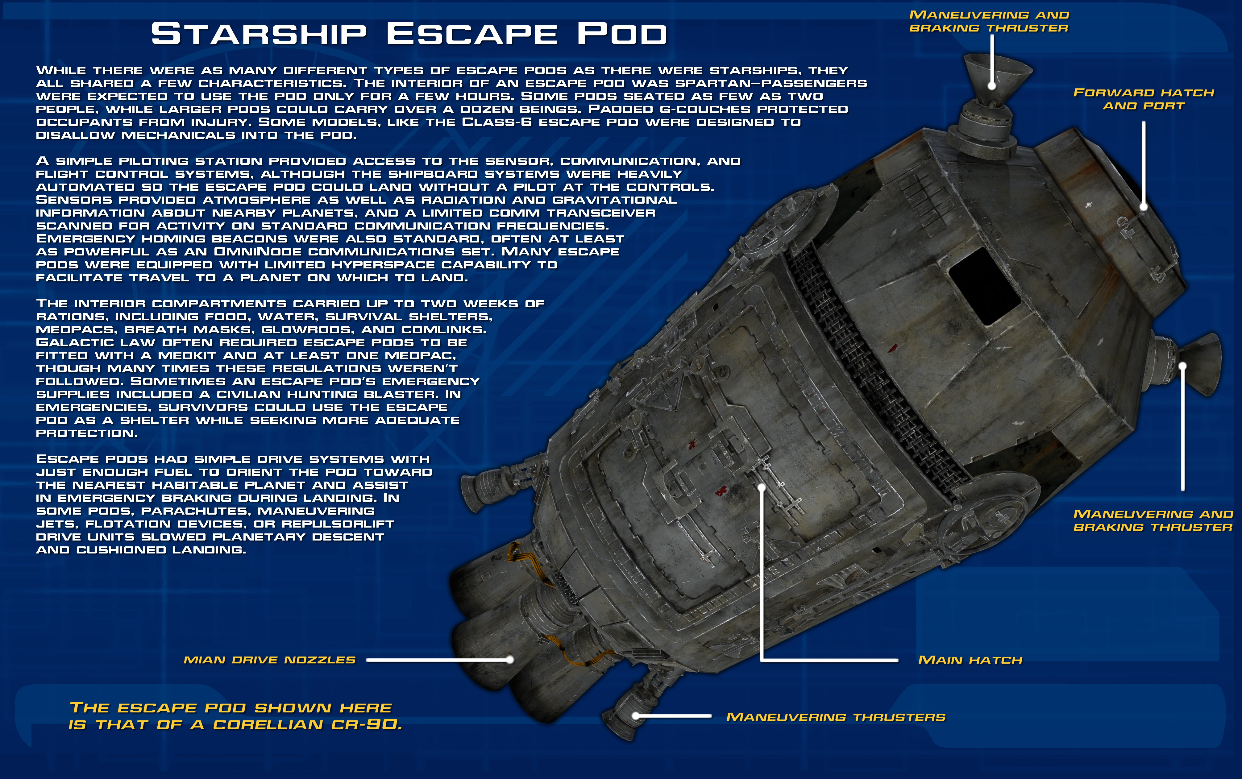 Starship escape pod tech readout [New]