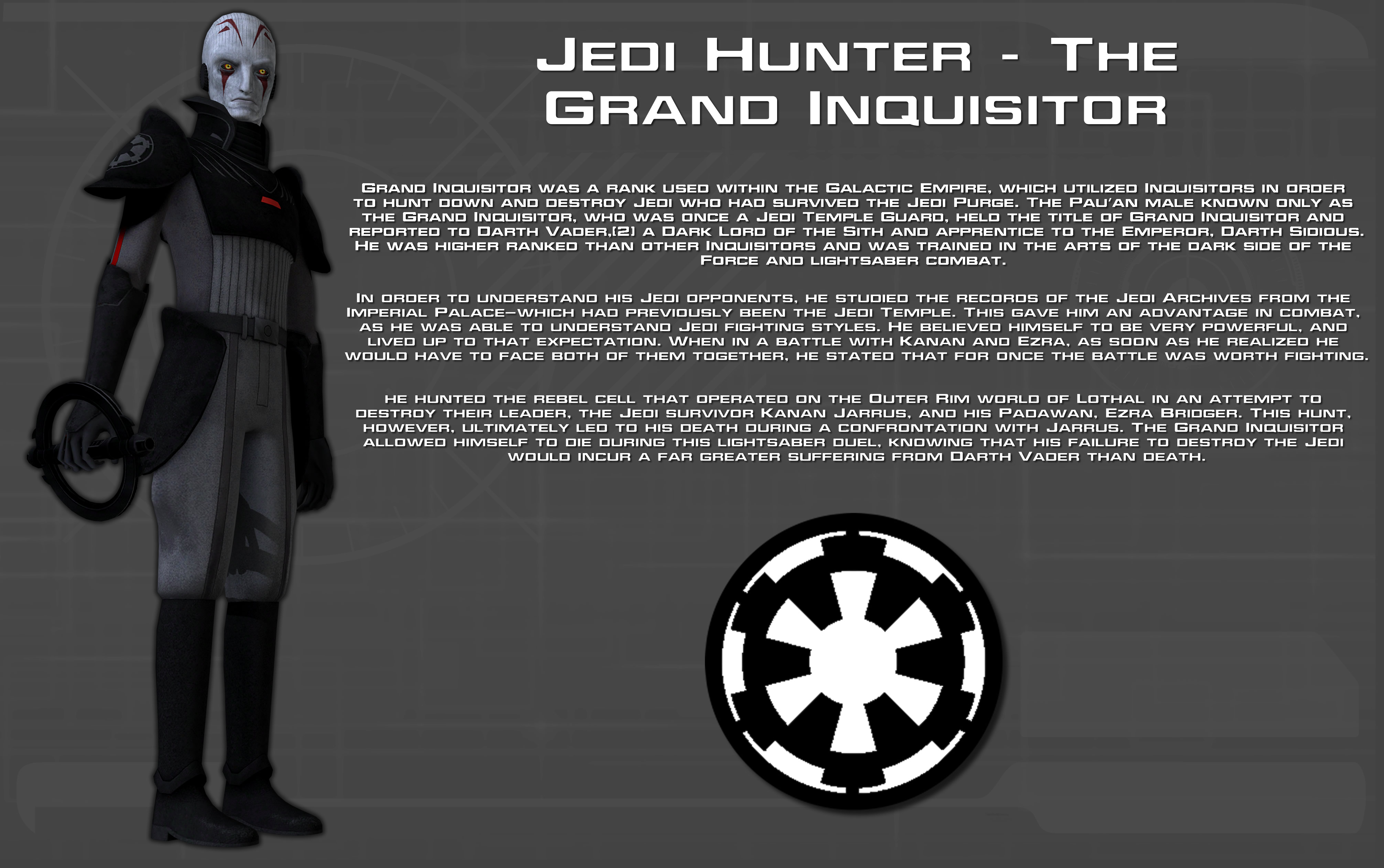 Grand Inquisitor Character Bio New By Unusualsuspex On Deviantart