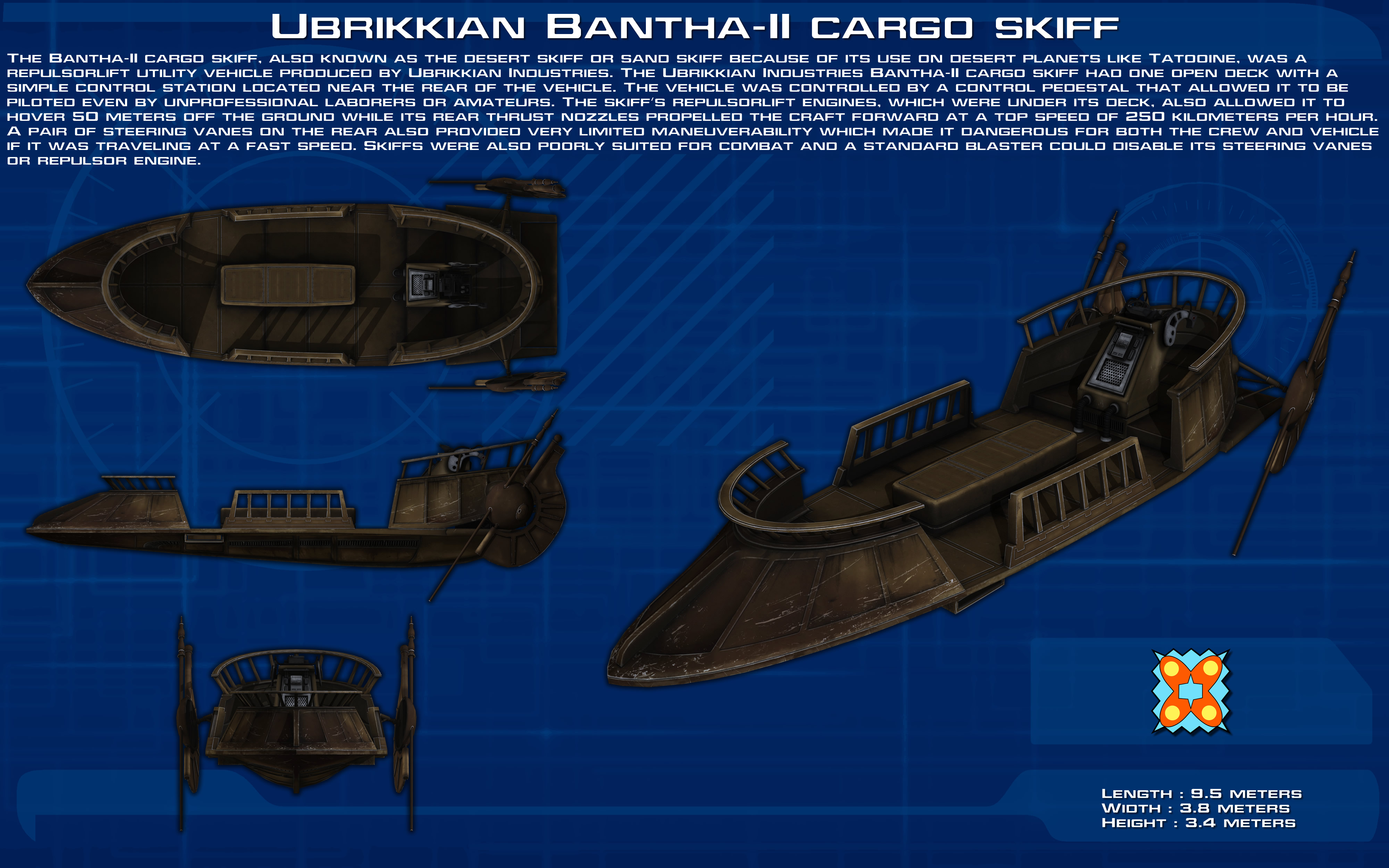 Ubrikkian Bantha II Cargo skiff ortho [New]