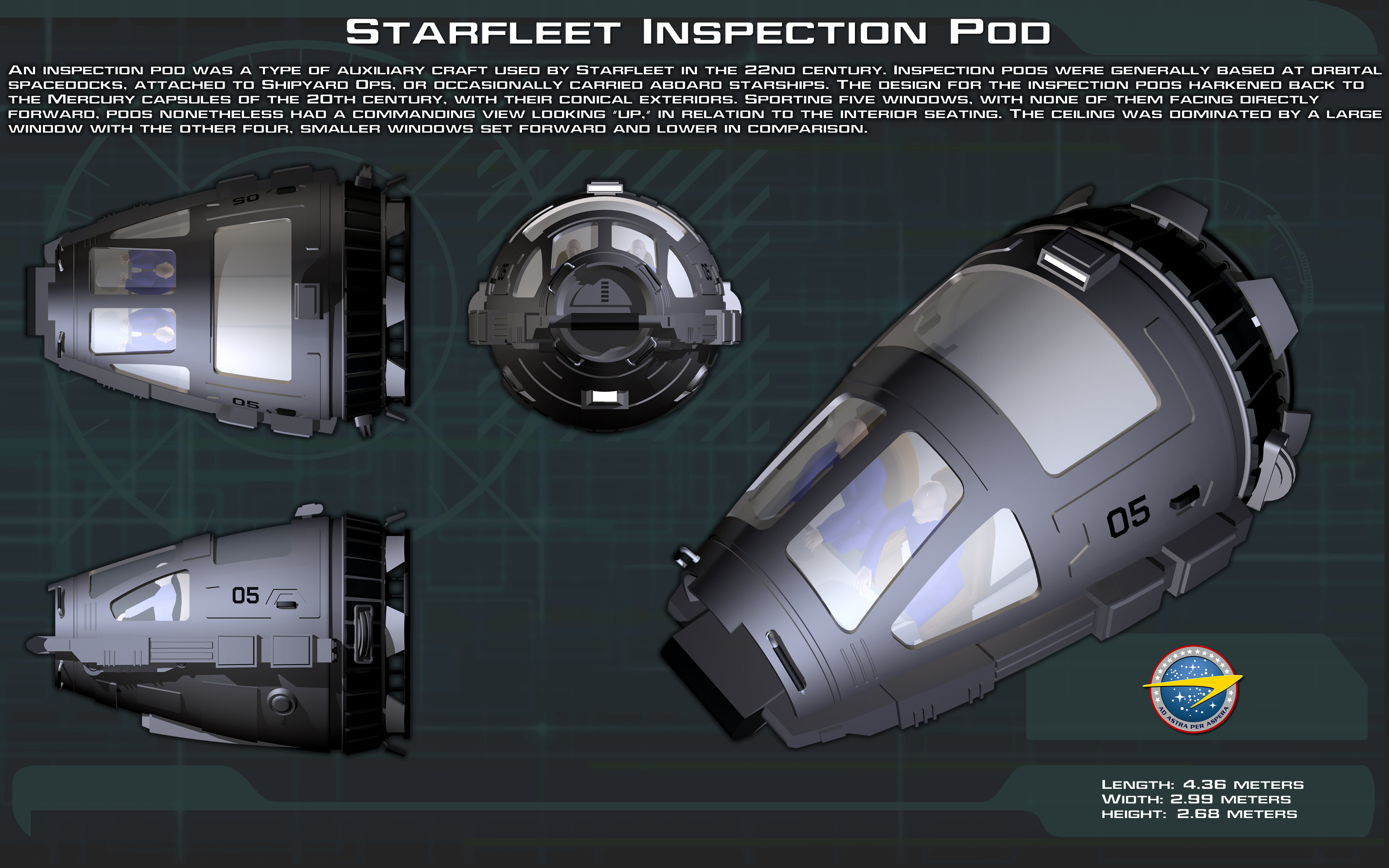 Starfleet Inspection Pod ortho [New]